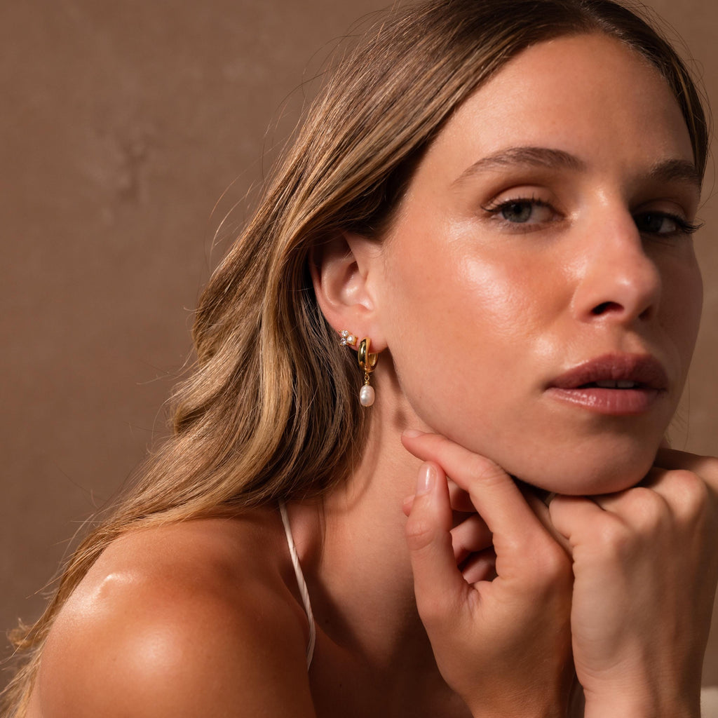 Pearl Diamond Bloom Studs