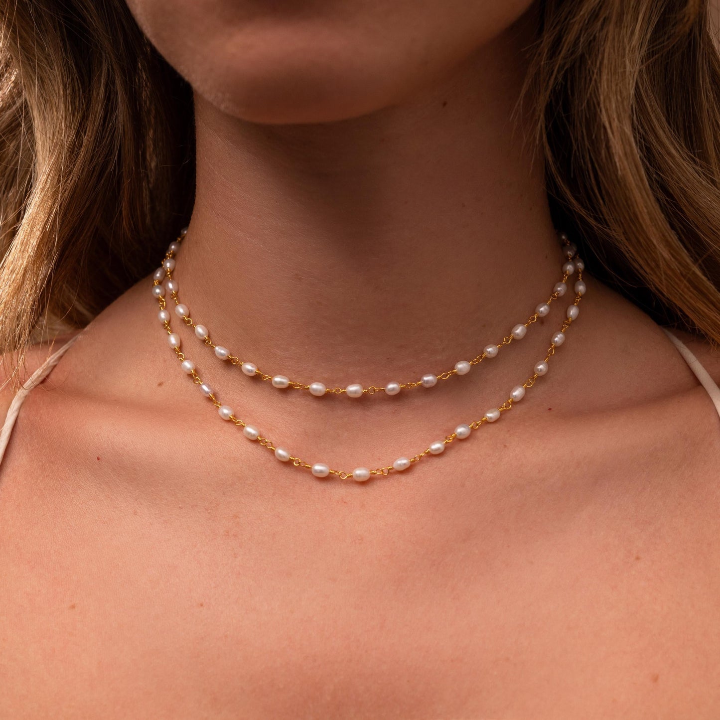 Aurora Pearl Station Necklace