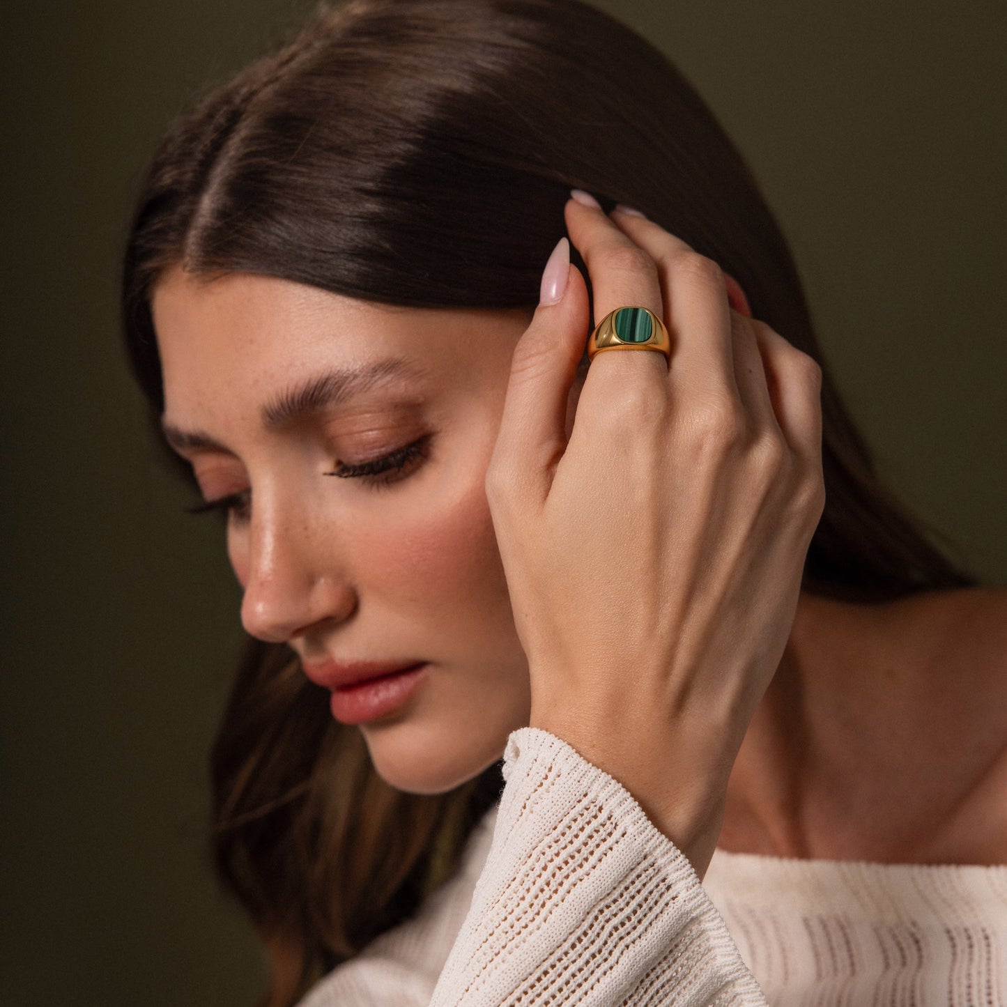 Malachite Signet Ring