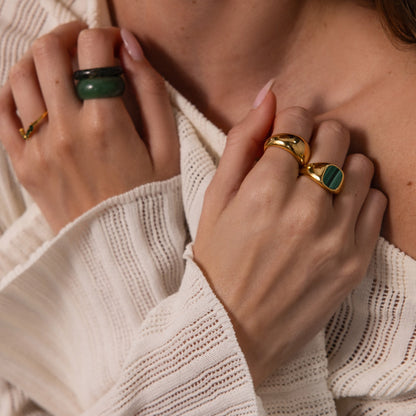 Malachite Signet Ring