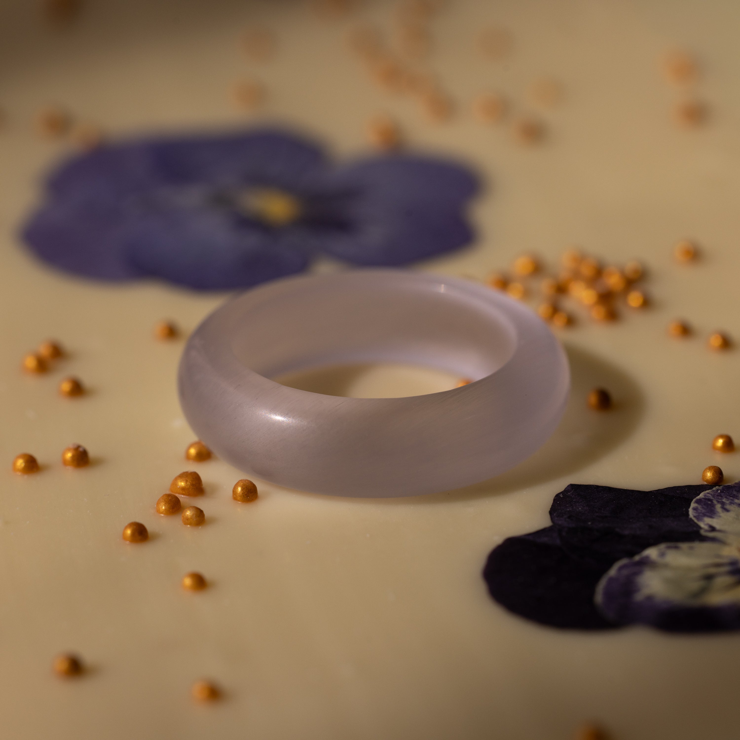 Skinny Lavender Moon Ring