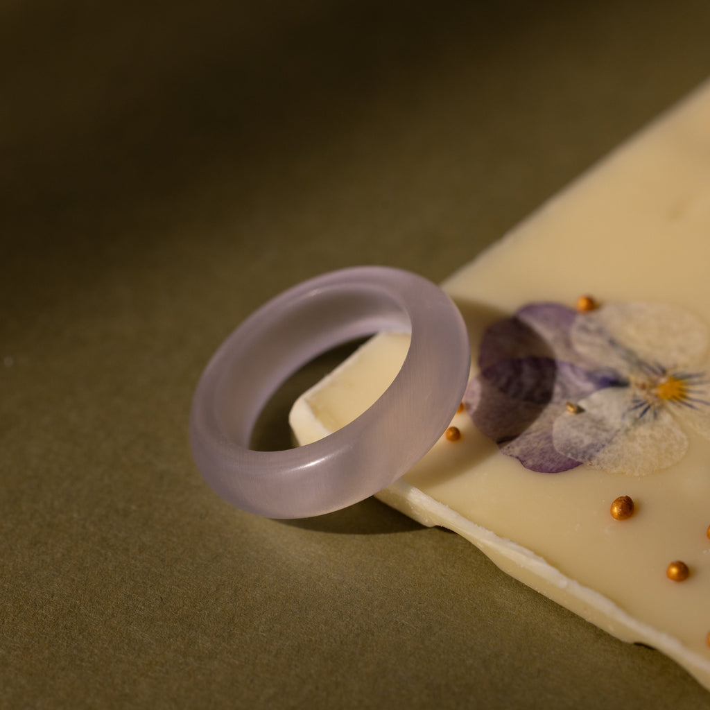 Skinny Lavender Moon Ring