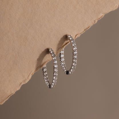 Inside Out Diamond Hoops