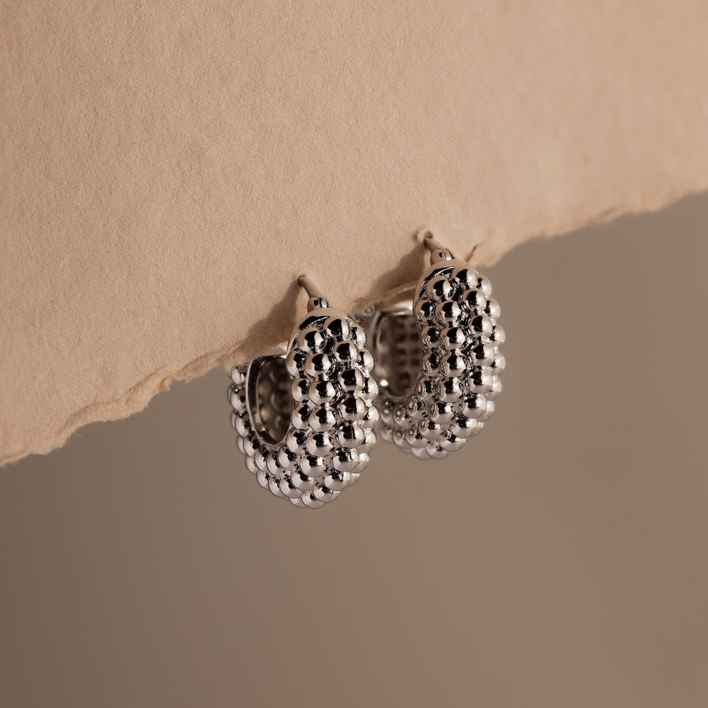 Beaded Dome Hoops