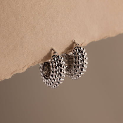 Beaded Dome Hoops