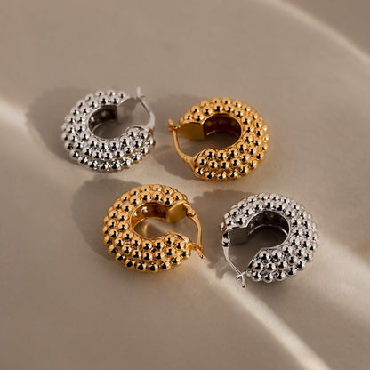 Beaded Dome Hoops