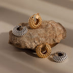 Beaded Dome Hoops