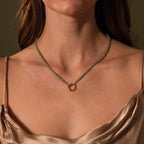 Beaded Jade Charm Necklace