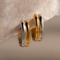 Dainty Mixed Metal Huggies