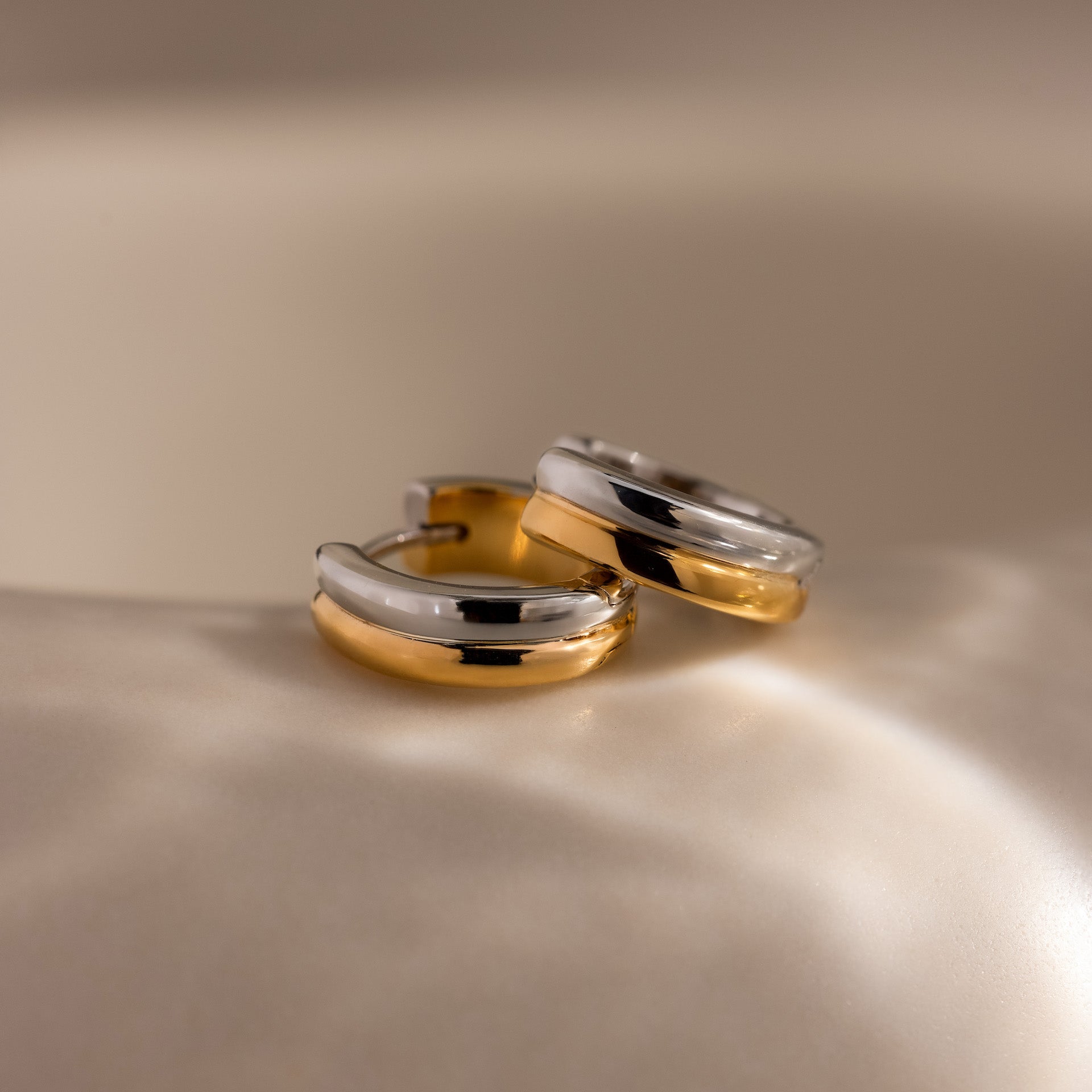 Dainty Mixed Metal Huggies