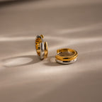 Dainty Mixed Metal Huggies