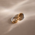 Bold Mixed Metal Huggies