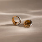 Bold Mixed Metal Huggies