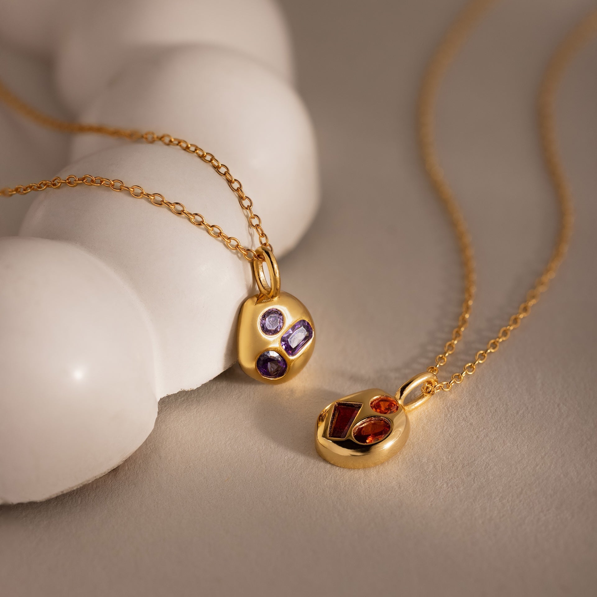 Mixed Birthstone Capsule Necklace