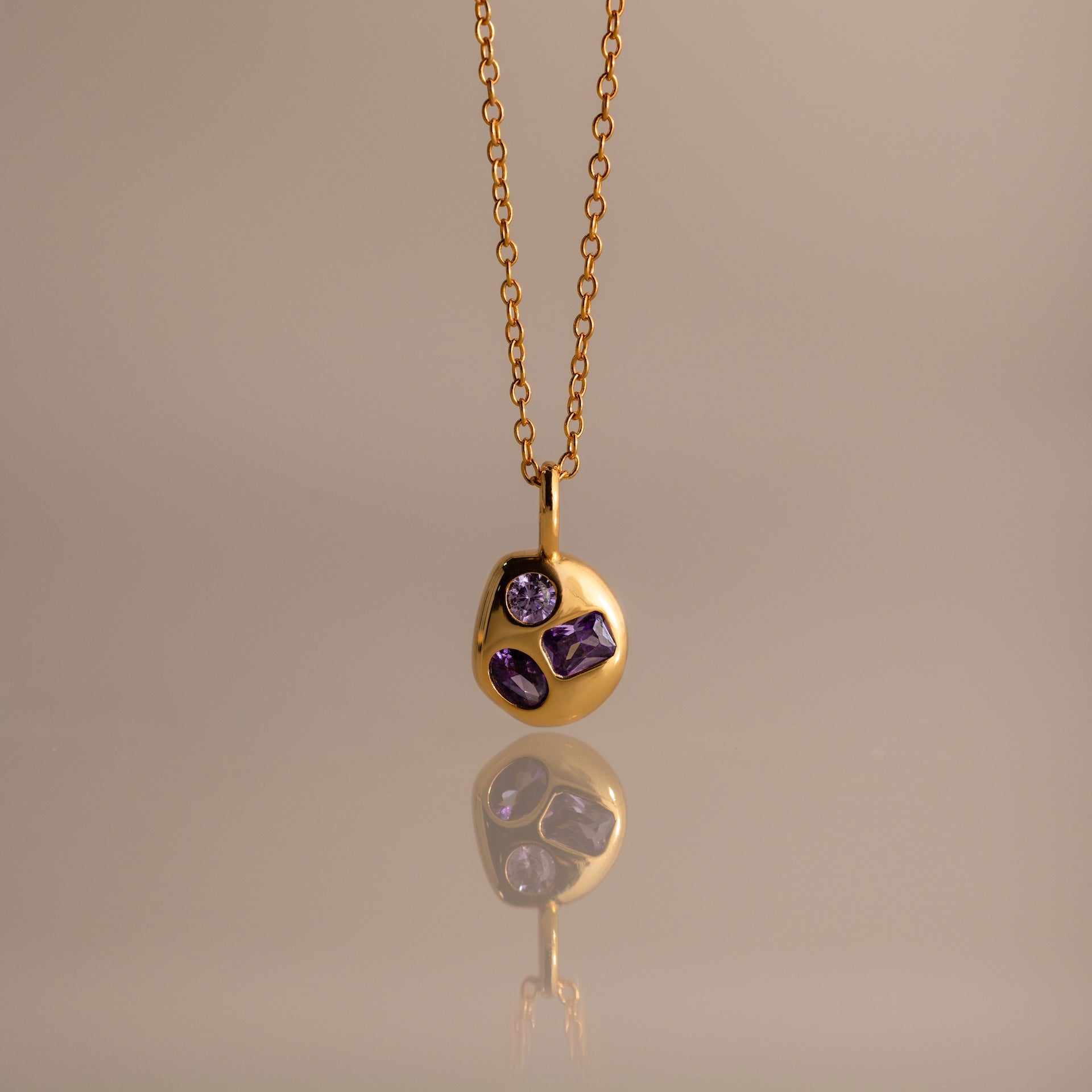 Mixed Birthstone Capsule Necklace