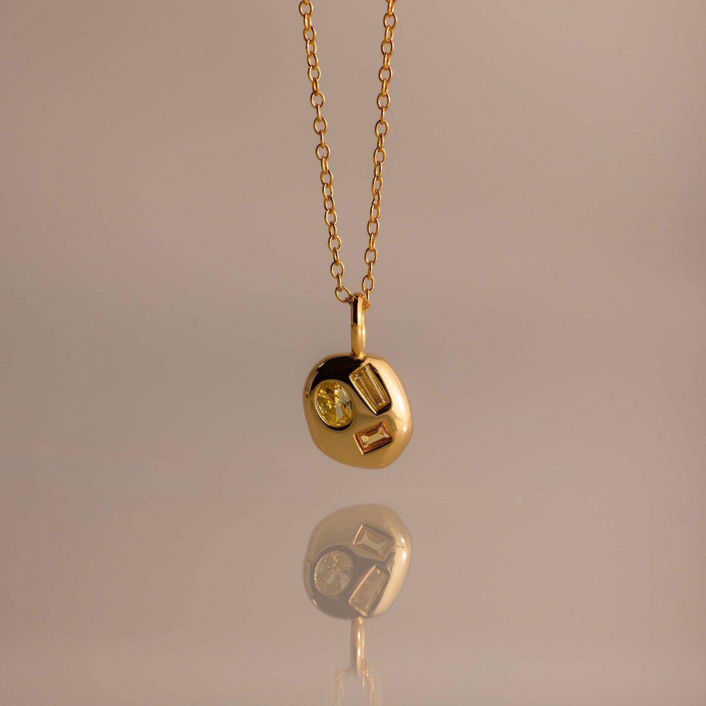 Mixed Birthstone Capsule Necklace