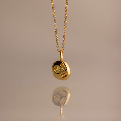 Mixed Birthstone Capsule Necklace