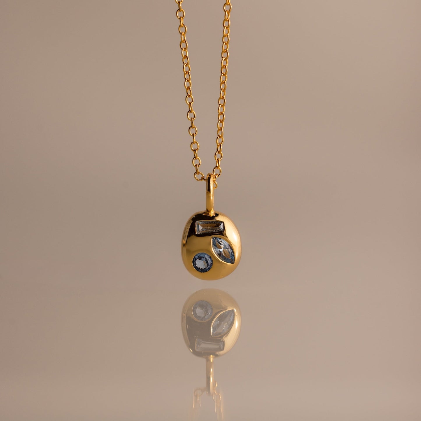 Mixed Birthstone Capsule Necklace