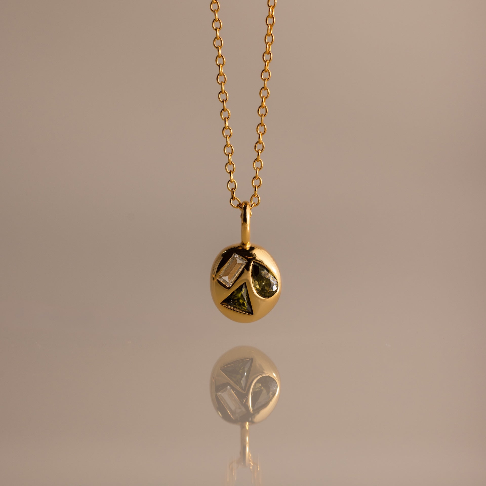 Mixed Birthstone Capsule Necklace