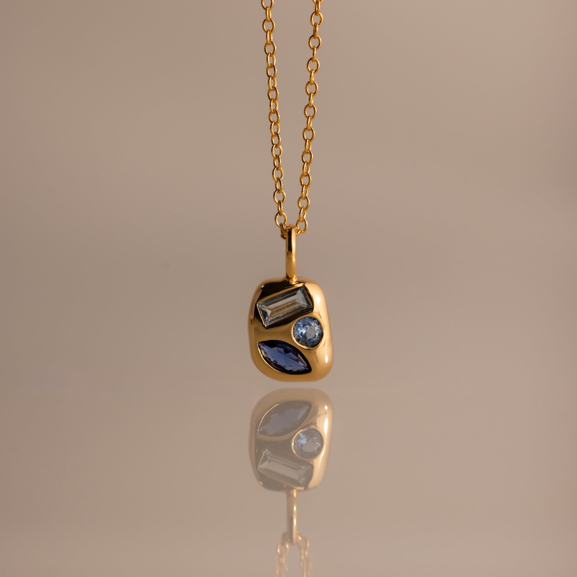 Mixed Birthstone Capsule Necklace