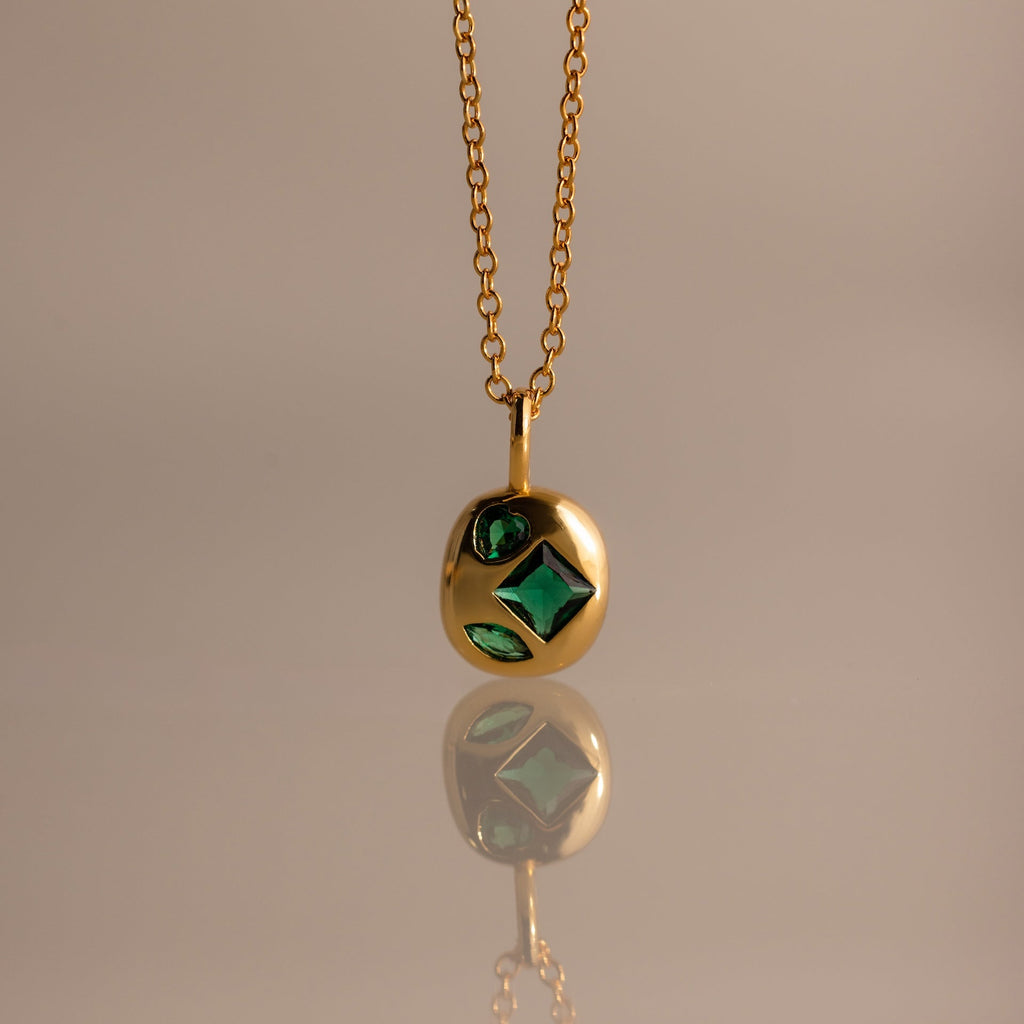 Mixed Birthstone Capsule Necklace