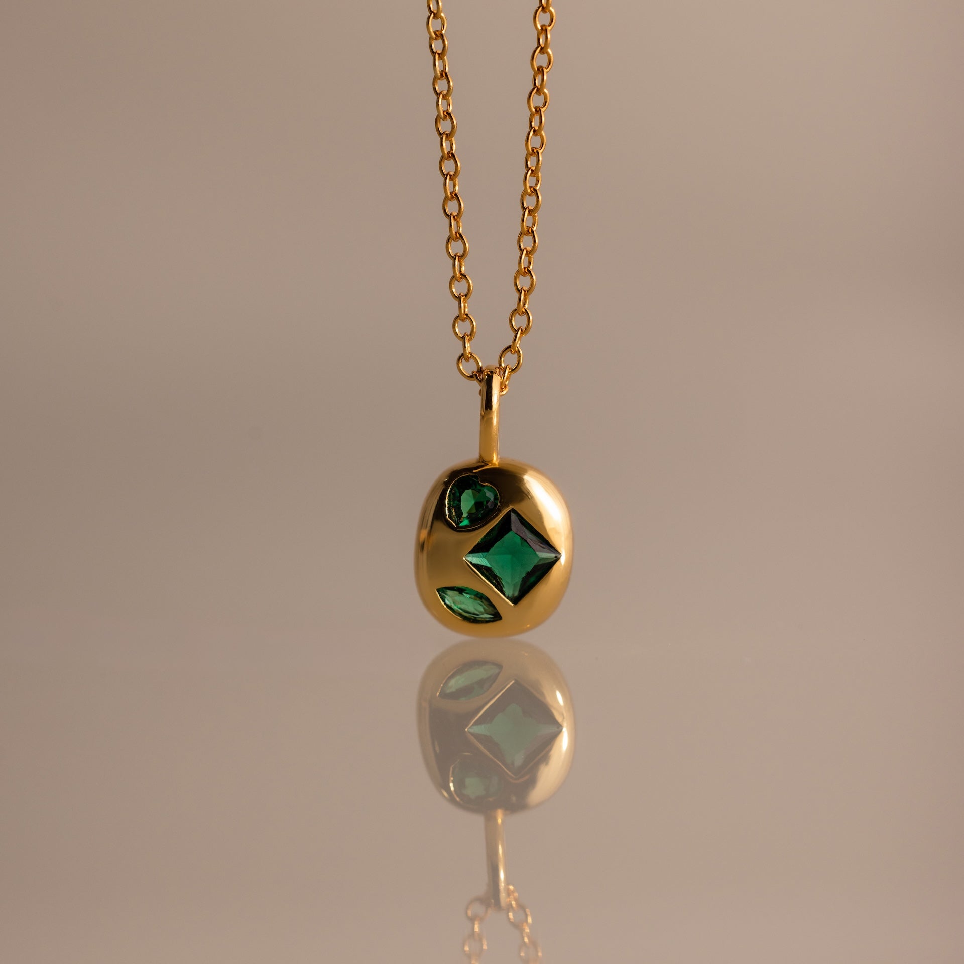 Mixed Birthstone Capsule Necklace