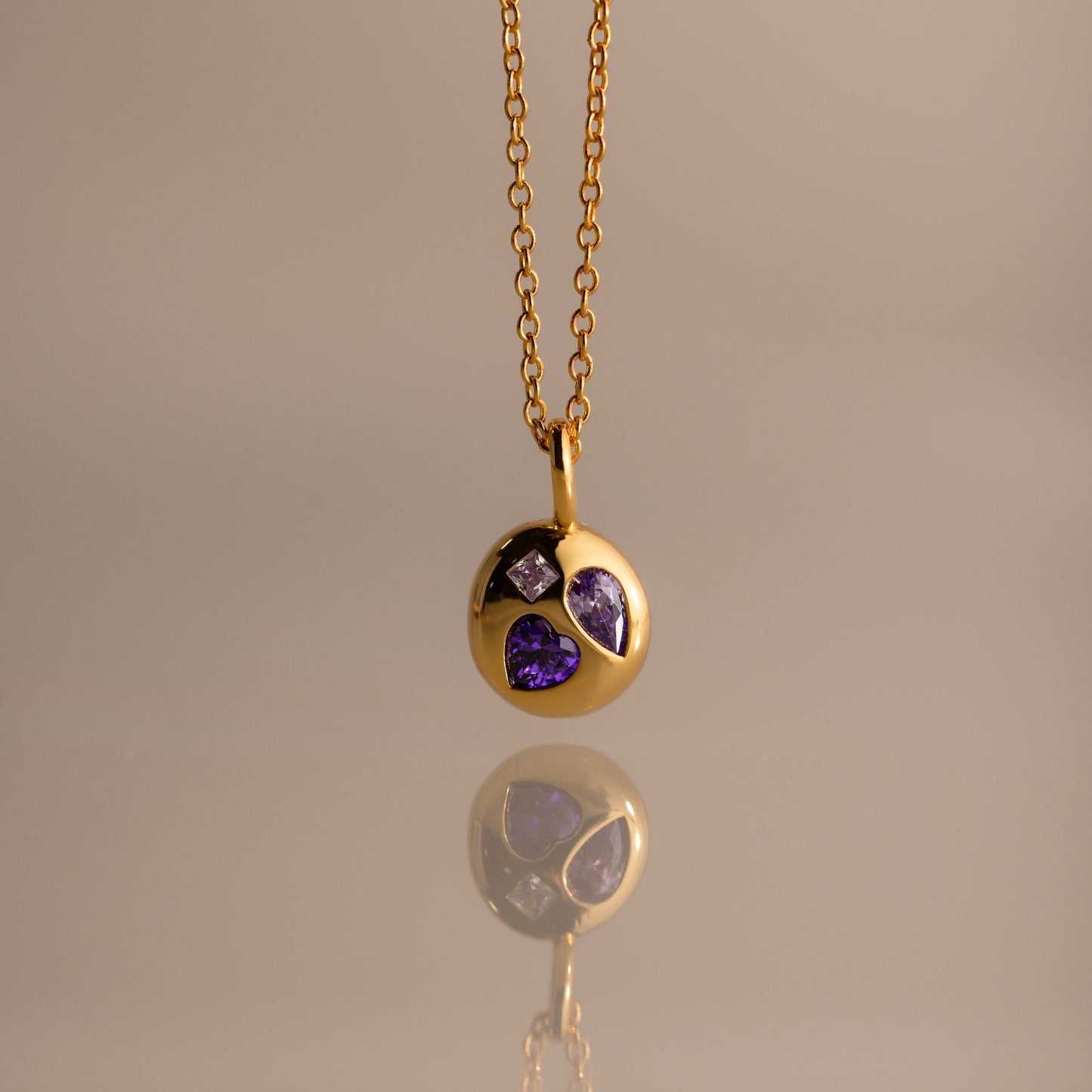 Mixed Birthstone Capsule Necklace