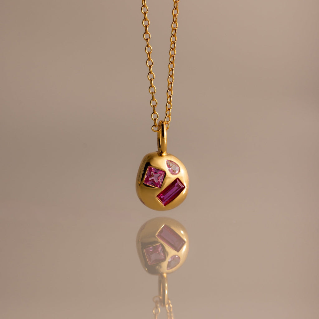 Mixed Birthstone Capsule Necklace