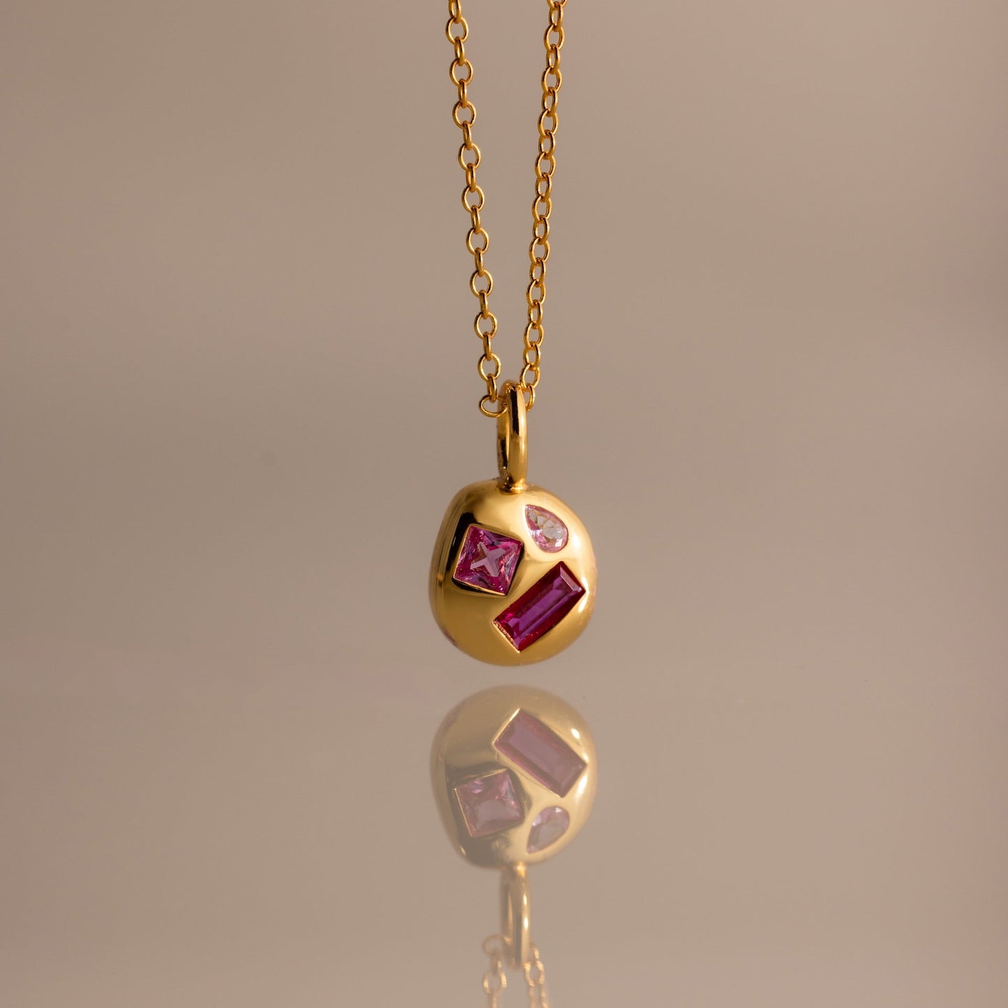 Mixed Birthstone Capsule Necklace