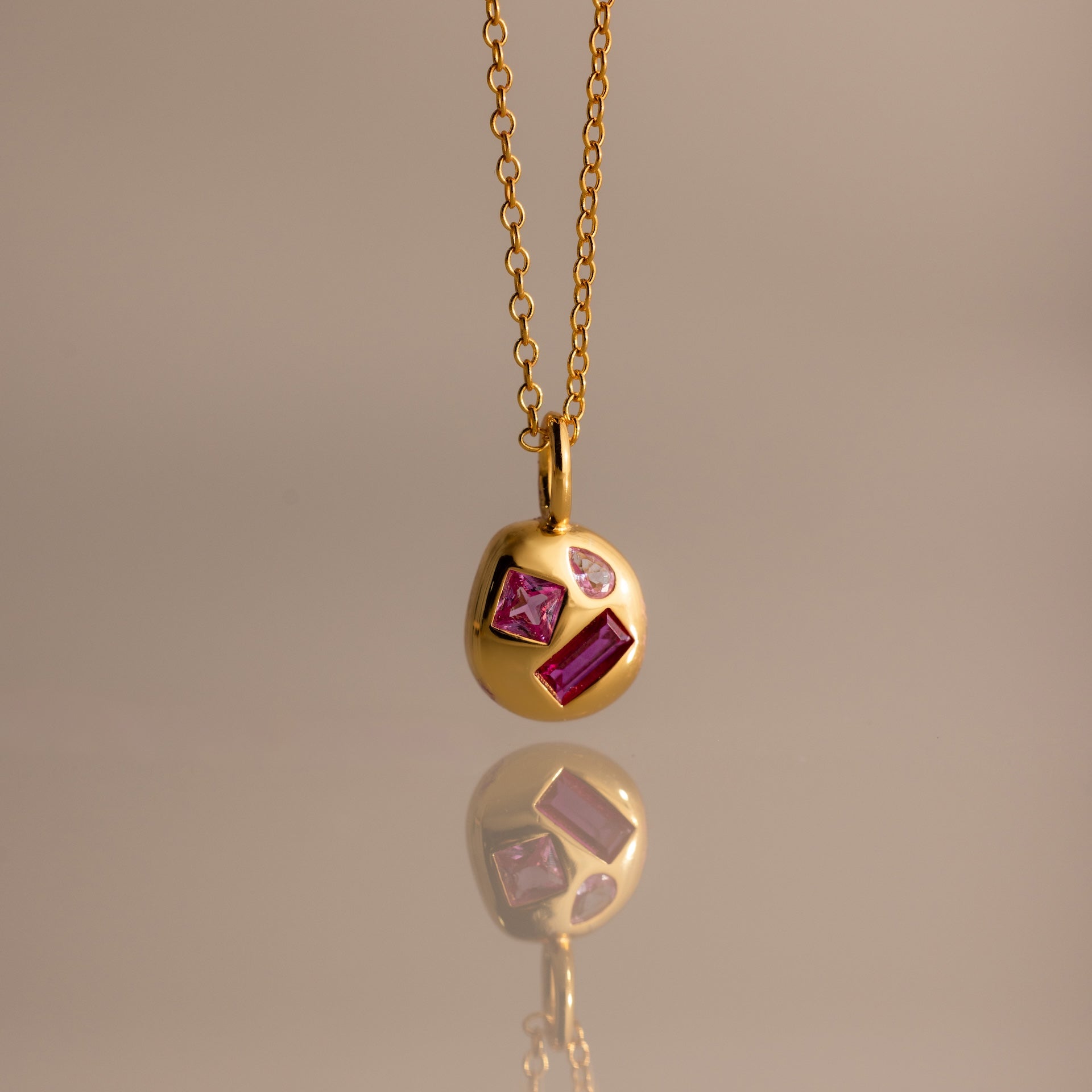 Mixed Birthstone Capsule Necklace