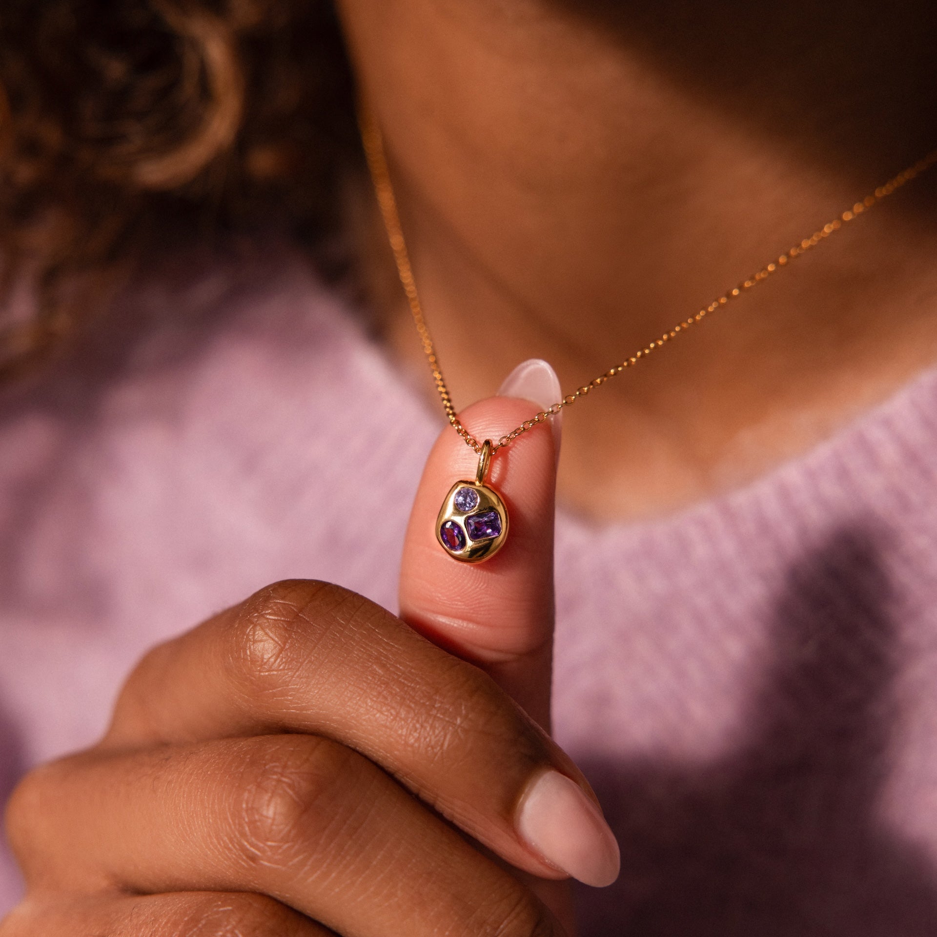 Mixed Birthstone Capsule Necklace