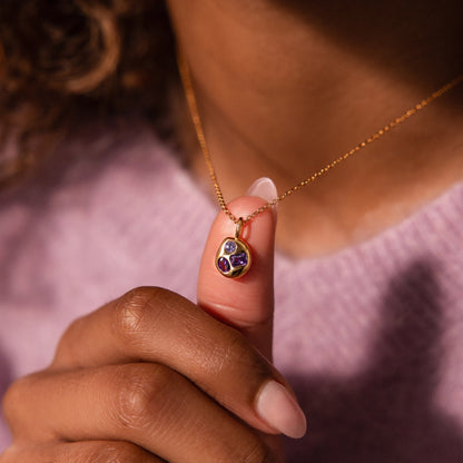 Mixed Birthstone Capsule Necklace