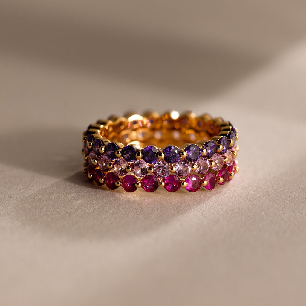 Lace Eternity Birthstone Ring