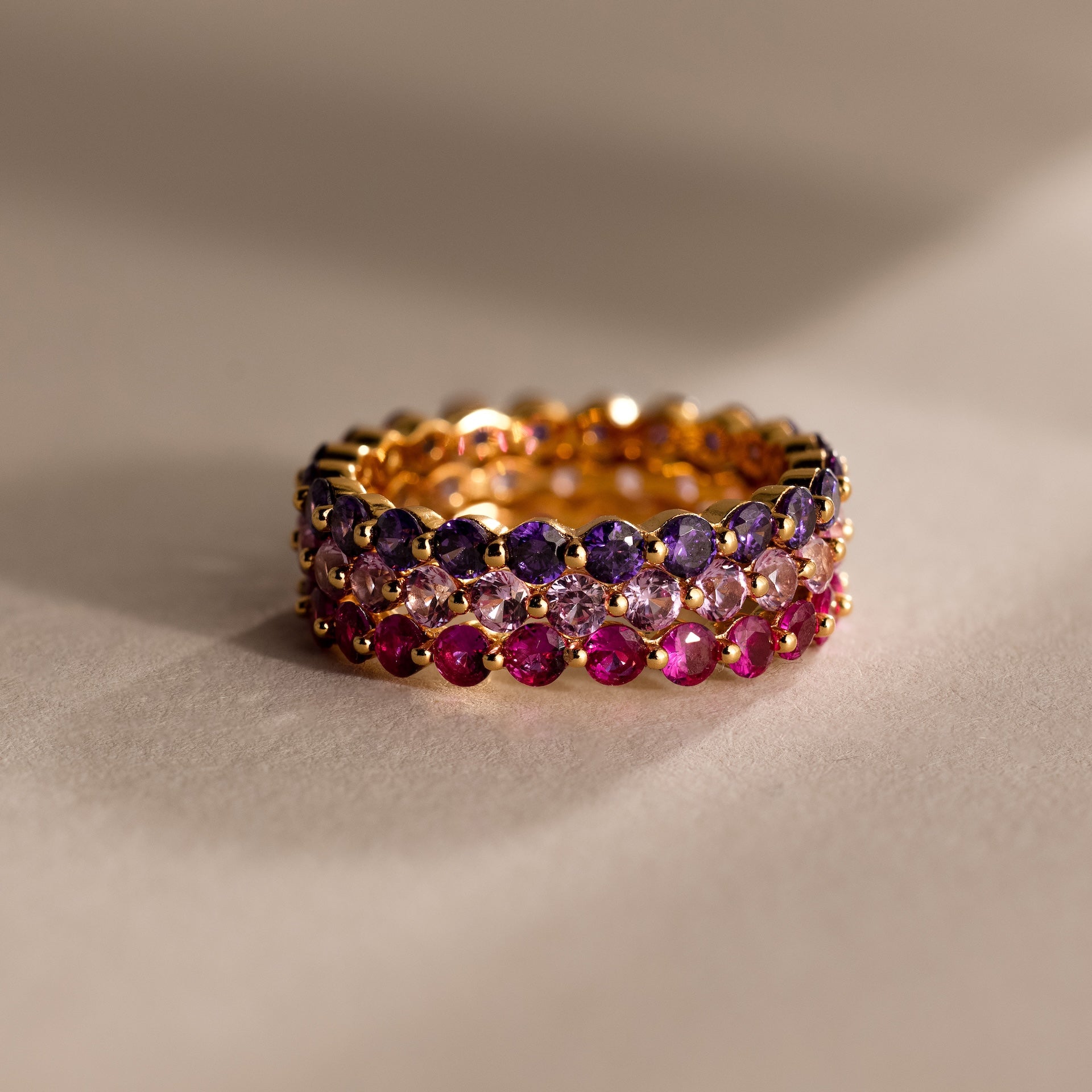 Lace Eternity Birthstone Ring