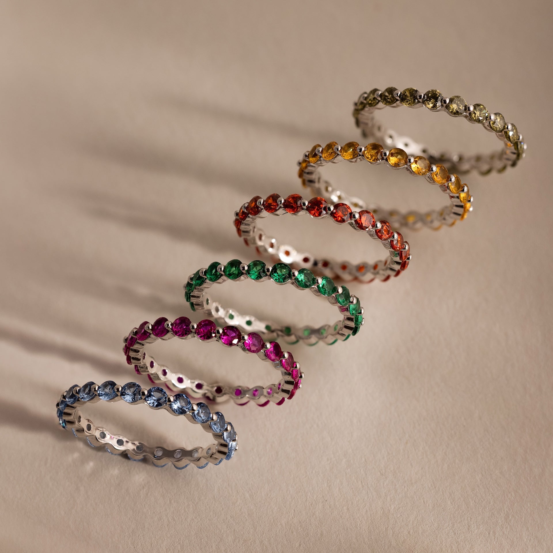 Lace Eternity Birthstone Ring
