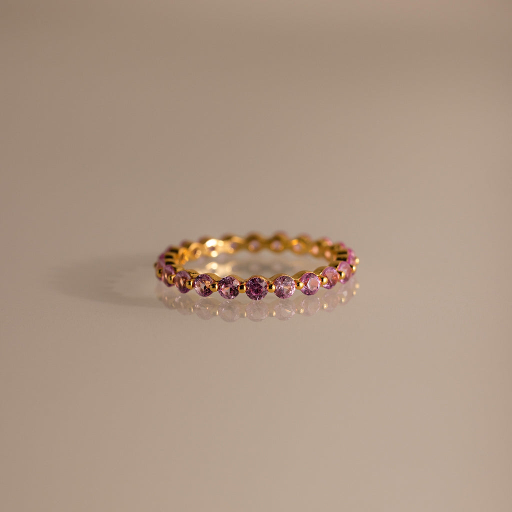 Lace Eternity Birthstone Ring