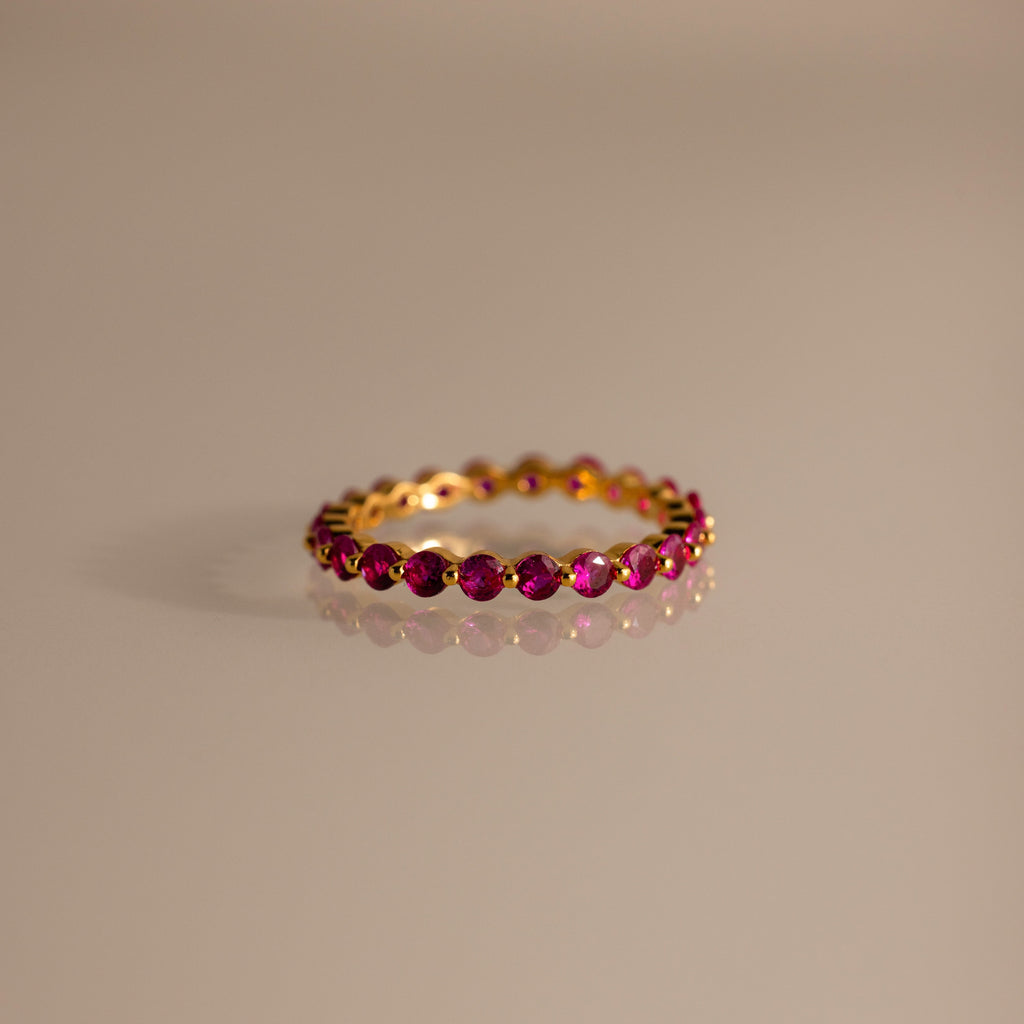 Lace Eternity Birthstone Ring