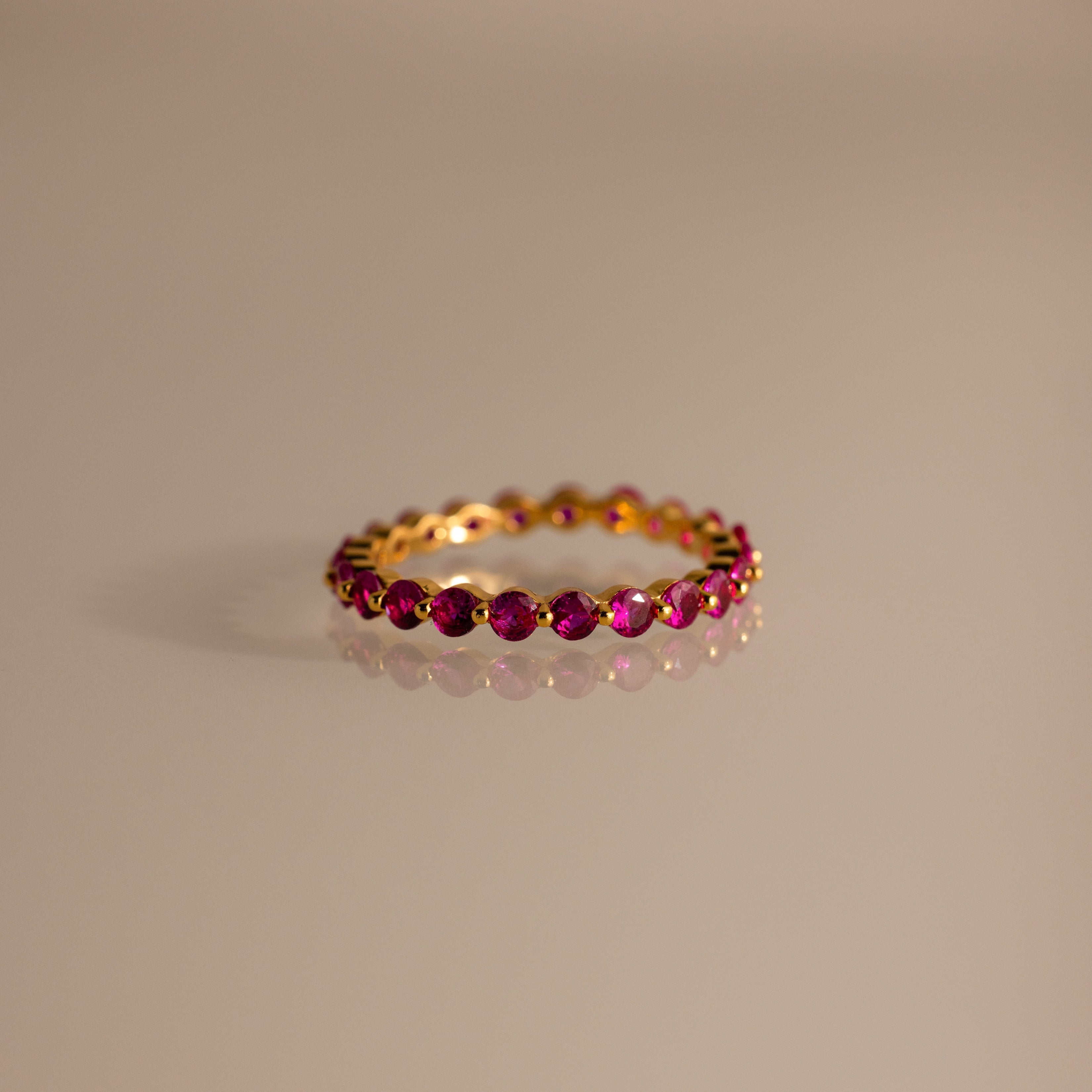 Lace Eternity Birthstone Ring