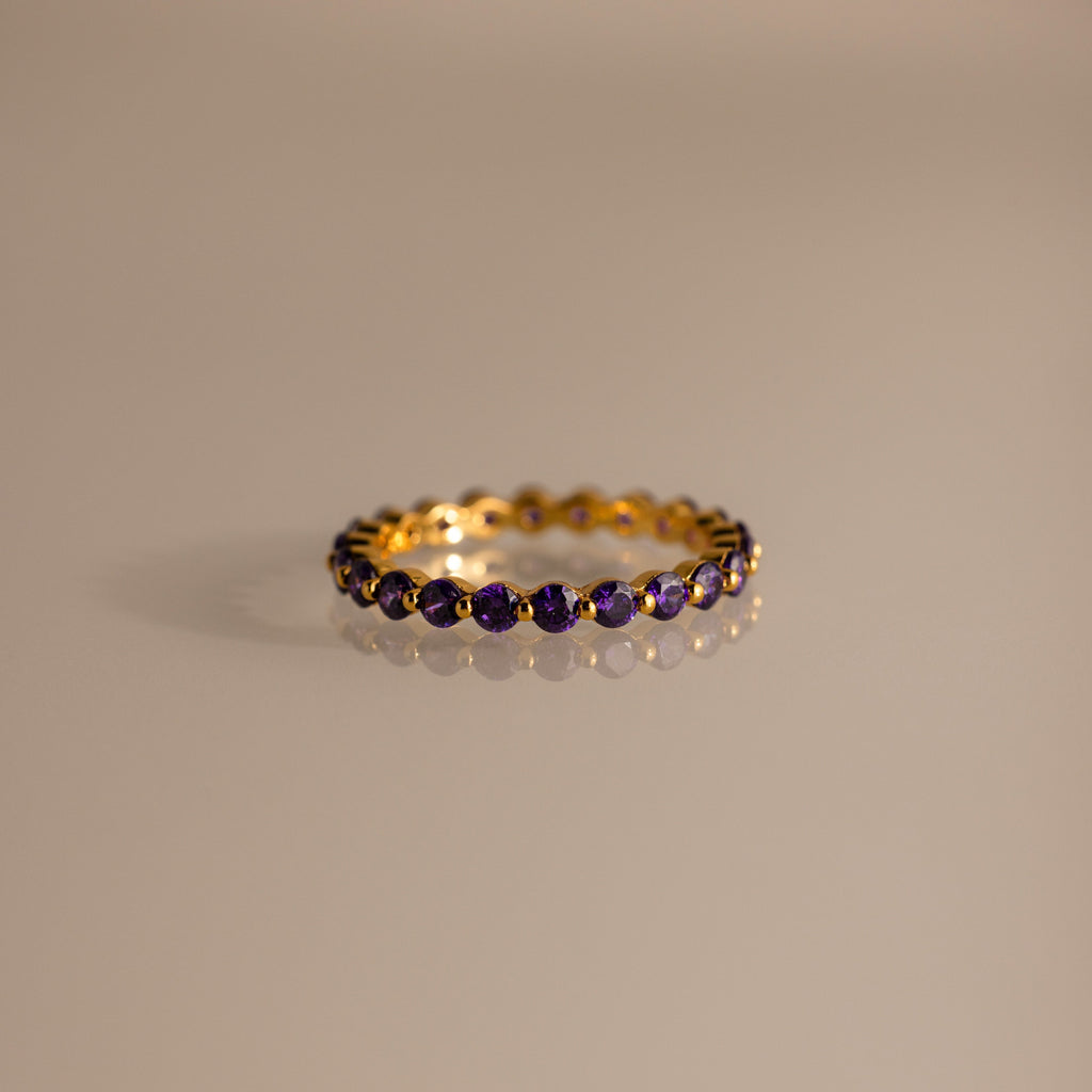 Lace Eternity Birthstone Ring