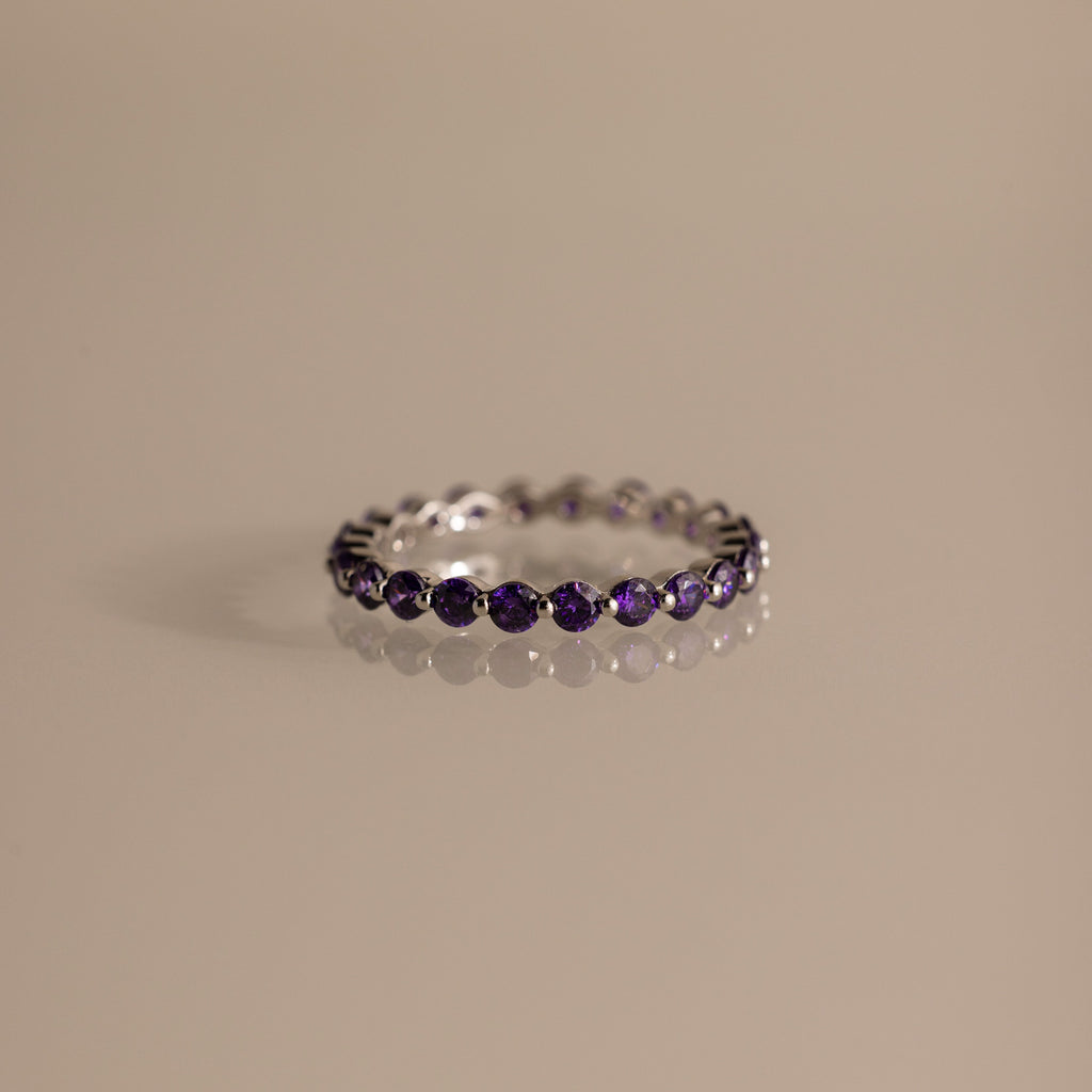 Lace Eternity Birthstone Ring
