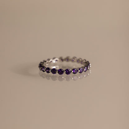 Lace Eternity Birthstone Ring