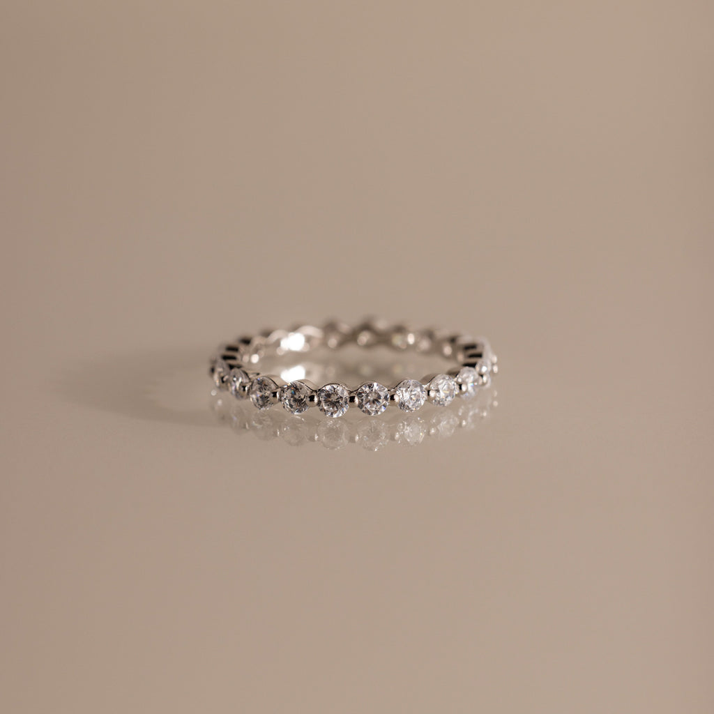 Lace Eternity Birthstone Ring