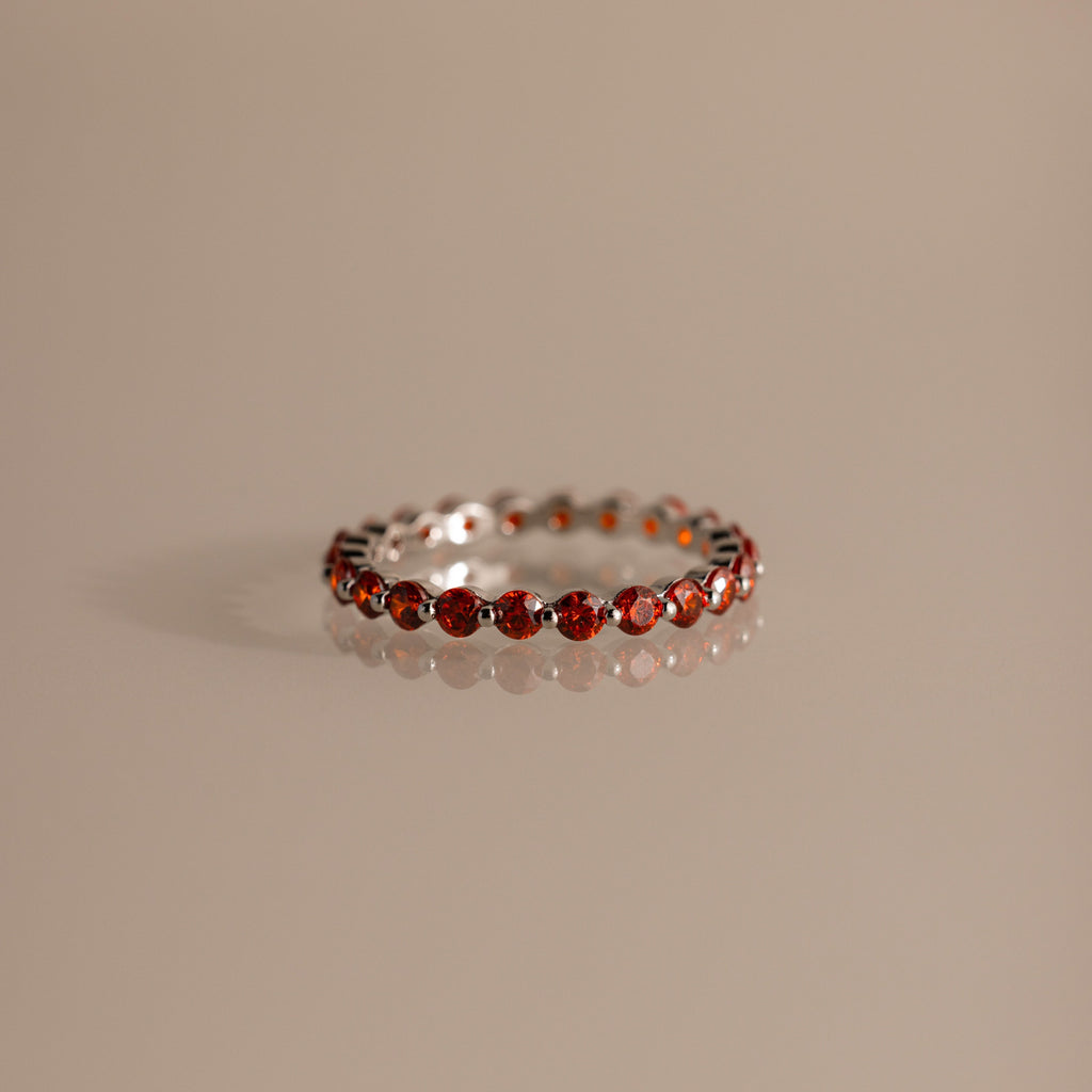 Lace Eternity Birthstone Ring