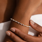 Pearl & Diamond Tennis Bracelet