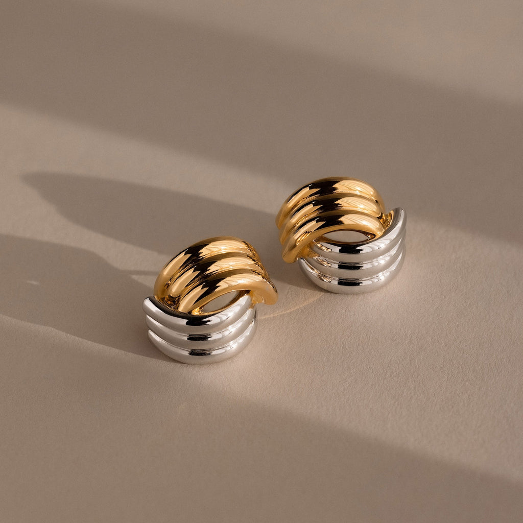 Ribbed Mixed Metal Studs
