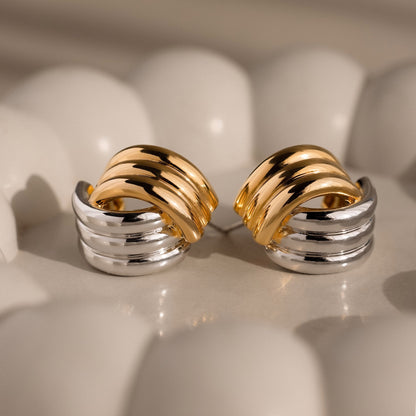 Ribbed Mixed Metal Studs