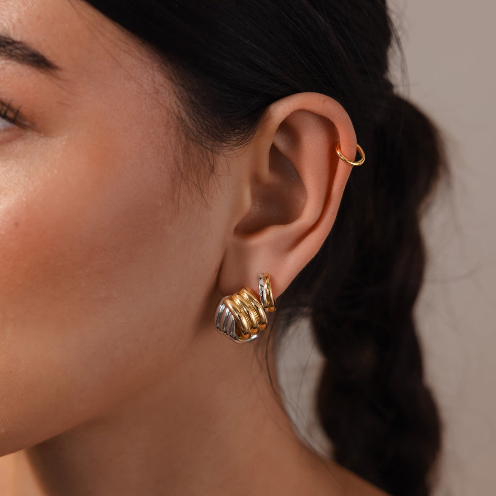 Ribbed Mixed Metal Studs