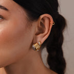 Ribbed Mixed Metal Studs