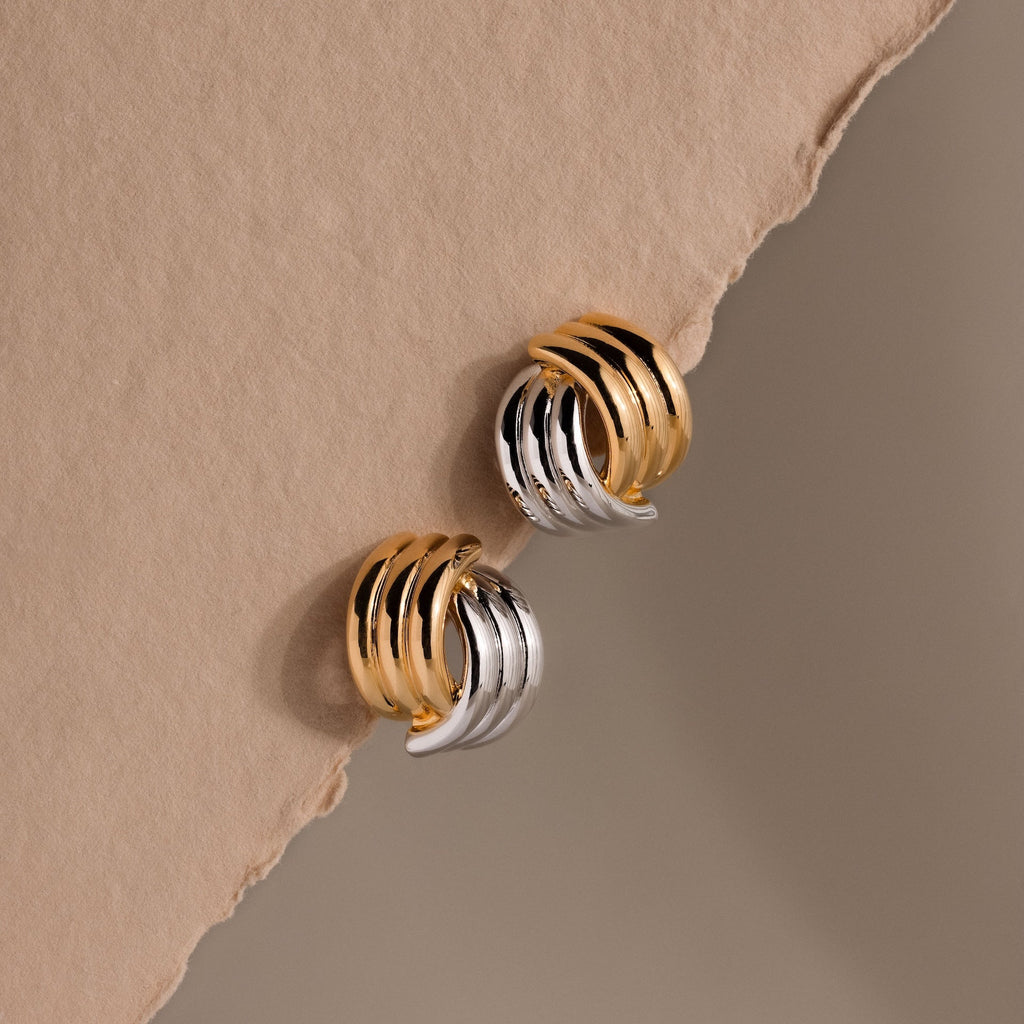 Ribbed Mixed Metal Studs