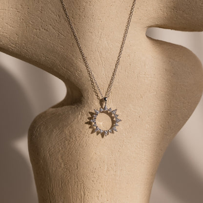 Pave Sun Necklace